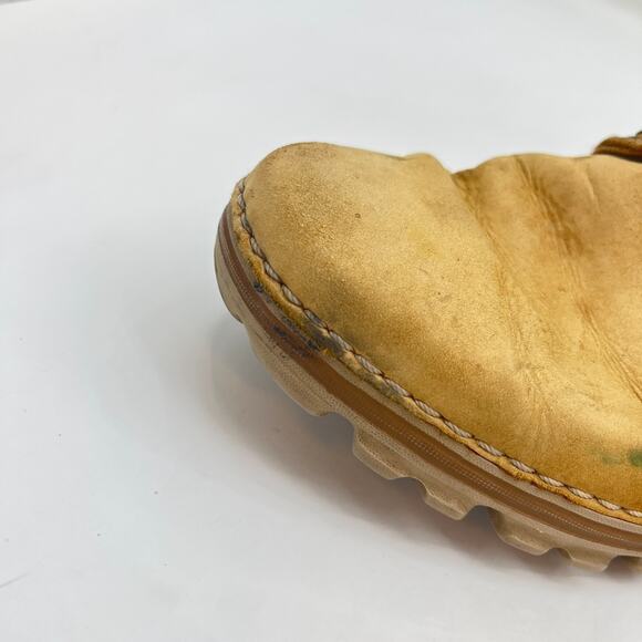 Timberland Wheat Nubuck Canvas Fold Over Lace Up Work Boots Women's Size 6.5 - Picture 11 of 14